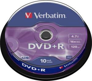 DVD+R VERBATIM 4.7GB, 120min, viteza 16x, 10 buc, Single Layer, spindle, „Matt Silver” „43498” 951763