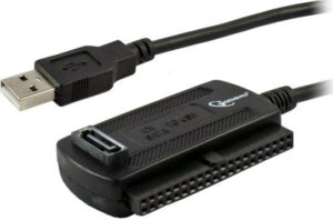 CABLU USB GEMBIRD adaptor, USB 2.0 (T) la IDE (M) ori S-ATA (M), 30cm, adaptor USB la unitati 2.5″/3.5″, negru, „AUSI01” (include TV 0.8lei)