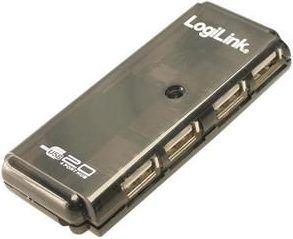 HUB extern LOGILINK, porturi USB: USB 2.0 x 4, conectare prin USB 2.0, negru, „UH0001A” (include TV 0.8lei)