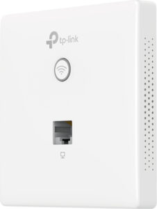 ACCESS POINT TP-LINK wireless 300Mbps, 2 x port 10/100Mbps, 2 antene interne, alimentare PoE, montare pe perete „EAP115-Wall” (include TV 1.75lei)