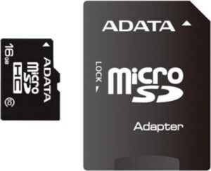 CARD MicroSD ADATA, 16 GB, MicroSDHC, clasa 10, standard UHS-I U1, „AUSDH16GUICL10-RA1” (include TV 0.03 lei)