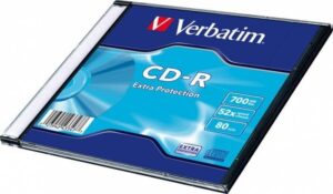CD-R VERBATIM 700MB, 80min, viteza 52x, 1 buc, carcasa, „43347” (pret pt. 1 blank CD – 200buc. / cutie) 935144