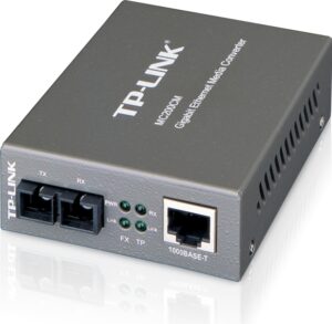 MEDIA CONVERTOR TP-LINK RJ45 1000M la fibra SC multi-mode 1000M, Full-duplex, pana la 550m, montabil in sasiu „MC200CM”