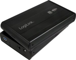 RACK extern LOGILINK, extern pt. HDD, 3.5 inch, S-ATA, interfata PC USB 3.0, aluminiu, negru, „UA0107” (include TV 0.8lei)