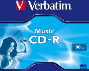 CD-R VERBATIM 700MB, 80min, viteza 16x, set 10 buc (43364), Jewel Case, „MUSIC” „43365”