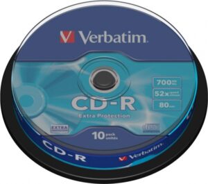 CD-R VERBATIM 700MB, 80min, viteza 52x, 10 buc, spindle, „43437” 7235