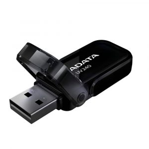 MEMORIE USB 2.0 ADATA 32 GB, cu capac, carcasa plastic, negru, „AUV240-32G-RBK” (include TV 0.03 lei)