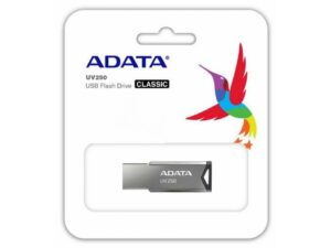 MEMORIE USB 2.0 ADATA 16 GB, clasica, carcasa aluminiu, argintiu, „AUV250-16G-RBK” (include TV 0.03 lei)