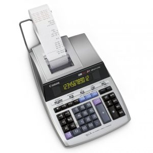 Calculator de birou CANON, MP-1211LTSC, ecran 12 digiti, alimentare baterie, display LCD, functie business, tax si conversie moneda, alb, „BE2496B001AA” (include TV 0.18lei)
