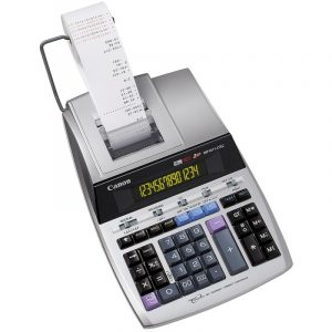 Calculator de birou CANON, MP-1411LTSC, ecran 14 digiti, Ribon, functie business, tax si conversie moneda, gri, „BE2497B001AA” (include TV 0.18lei)