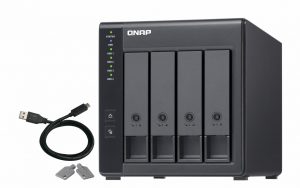 EXPANSION NAS QNAP, HDD x 4, capacitate maxima 24 TB, porturi USB Type C, „TR-004” (include TV 3.50lei)