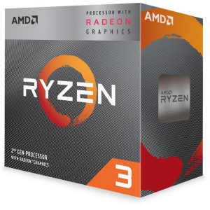 CPU AMD, skt. AM4 AMD Ryzen 3, 3200G, frecventa 3.6 GHz, turbo 4.0 GHz, 4 nuclee, putere 65 W, cooler, „YD3200C5FHBOX”
