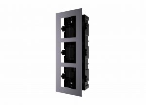 PANOU frontal HIKVISION pt 3 module videointerfon modular Hikvision DS-KD-ACF3, montare incastrata, aluminiu, doza de plastic inclusa; „DS-KD-ACF3”