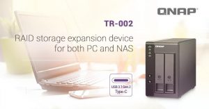 EXPANSION NAS QNAP, HDD x 2, capacitate maxima 16 TB, porturi USB Type C, „TR-002” (include TV 3.50lei)