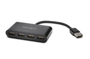 HUB extern KENSINGTON, porturi USB: USB 2.0 x 4, conectare prin USB 2.0, cablu 0.1 m, negru, „K39120EU” (include TV 0.8lei)