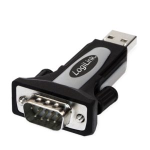 ADAPTOR USB LOGILINK, USB 2.0 (T) la Serial DB9M (9-pin)(RS232)(T), negru cu argintiu, „AU0034” (include TV 0.18lei)