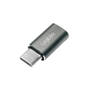 ADAPTOR LOGILINK, pt. smartphone, USB 3.0, USB Type-C (T) la Micro-USB (M), argintiu, „AU0041” (include TV 0.06 lei)