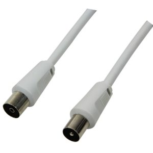 PATCH CORD COAXIAL LOGILINK, RG59, 2.5m, male to female, alb, „CA1061” (include TV 0.18lei)