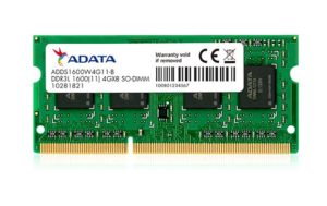 SODIMM Adata, 8GB DDR3, 1600 MHz, low voltage „ADDS1600W8G11-S”