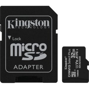 CARD MicroSD KINGSTON, 32 GB, microSDHC, clasa 10, standard UHS-I U1, „SDCS2/32GB” (include TV 0.03 lei)