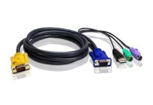 CABLU KVM ATEN, convertor Serial la Video + USB + PS/2, conector 1: SPHD-18 (T); conector 2: VGA (T), PS/2 x 2, USB (T), „2L-5302UP” (include TV 0.8lei)