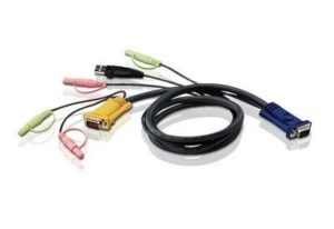 CABLU KVM ATEN convertor Serial- video+ USB, conector tip SPHD-15 (T) | 3.5 mm Jack (T) x 2, „2L-5305U” (include TV 0.8lei)