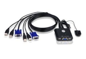SWITCH KVM ATEN control 2 PC la 1 KVM, conector tip USB (T) x 4 | VGA (T) x 2, „CS22U-A7” (include TV 0.8lei)
