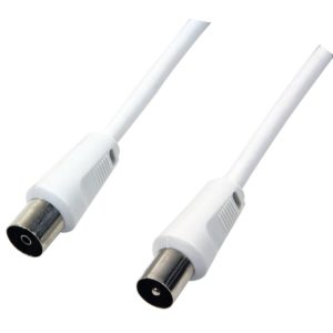 PATCH CORD COAXIAL LOGILINK, RG59, 1.5m, male to female, alb, „CA1060” (include TV 0.18lei)