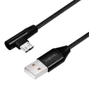 CABLU adaptor LOGILINK, pt. smartphone, Micro-USB (T) la USB 2.0 (T), 0.3 m, negru, „CU0141” (include TV 0.06 lei)