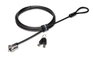 CABLU securitate KENSINGTON pt. notebook slot standard, cheie standard, conectare directa, 1.8m, cablu otel ultra-carbon, permite pivotare si rotire cablu, „MicroSaver 2.0” „K65020EU” (include TV 0.8lei)