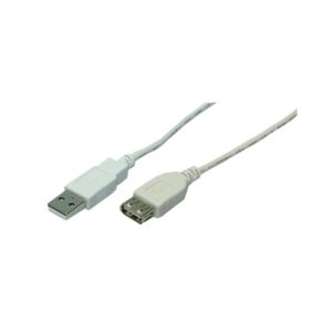 CABLU USB LOGILINK prelungitor, USB 2.0 (T) la USB 2.0 (M), 5m, gri, „CU0012” (include TV 0.18lei)