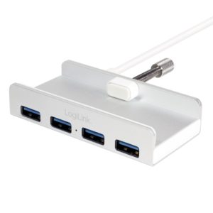 HUB extern LOGILINK, porturi USB: USB 3.0 x 4, conectare prin USB 3.0, argintiu, „UA0300” (include TV 0.8lei)
