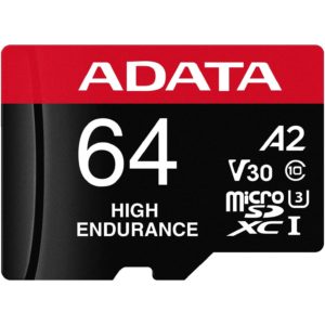 CARD MicroSD ADATA, 64 GB, MicroSDXC, clasa 10, standard UHS-I U3, „AUSDX64GUI3V30SHA2” (include TV 0.03 lei)