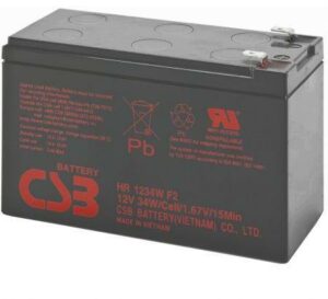 Baterie UPS CSB HR1234WF2, 12V 9Ah, 150.9 x 64.8 x 94.3 mm, Borne F2, Durata medie 3-5 ani, VRLA „HR1234WF2” (include TV 0.5 lei)