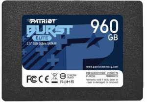 SSD PATRIOT, BURST ELITE, 960 GB, 2.5 inch, S-ATA 3, 3D QLC Nand, R/W: 450/320 MB/s, „PBE960GS25SSDR”