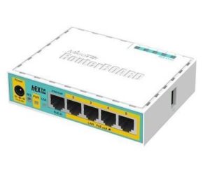 NET ROUTER 10/100M 5PORT HEX/POE LITE RB750UPR2 MIKROTIK „RB750UPR2” (include TV 1.75lei)