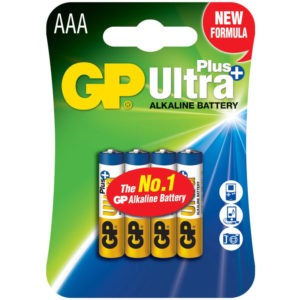 Baterie GP Batteries, Ultra+ Alcalina AAA (LR03) 1.5V alcalina, blister 4 buc. „GP24AUP-2UE4” „GPPCA24UP028” (include TV 0.32lei)