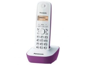 Telefon DECT alb/violet, KX-TG1611FXF, Panasonic, „KX-TG1611FXF” (include TV 0.8lei)
