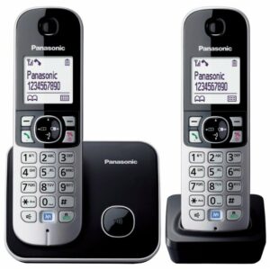 Telefon DECT twin, negru, KX-TG6812FXB, Panasonic, „KX-TG6812FXB” (include TV 0.8lei)