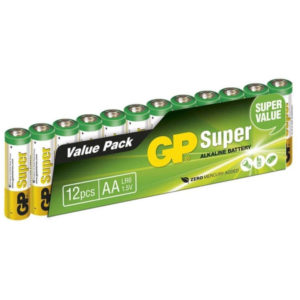 Baterie GP Batteries, Super Alcalina AA (LR6) 1.5V alcalina, shrink 12 buc. „GP15A-2VES12” „GPPCA15AS121” – 18350 (include TV 0.96lei)