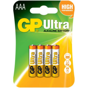Baterie GP Batteries, Ultra Alcalina AAA (LR03) 1.5V alcalina, blister 4 buc. „GP24AU-2UE4” „GPPCA24AU016” (include TV 0.32lei)