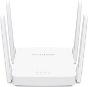ROUTER MERCUSYS wireless 1200Mbps, 2 porturi LAN 10/100 Mbps, 1 x WAN 10/100 Mbps, 4 x antene externe, Dual Band AC1200 „AC10” (include TV 0.8 lei)