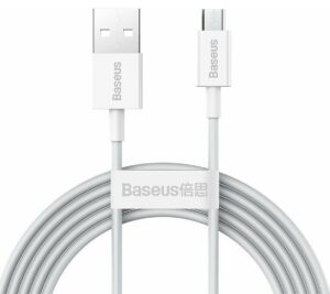 CABLU alimentare si date Baseus Superior, Fast Charging Data Cable pt. smartphone, USB la Micro-USB 2A, 2m, alb „CAMYS-A02” (include TV 0.06 lei) – 6953156208506
