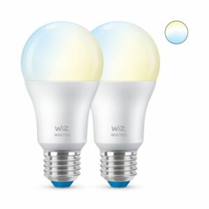 SET 2 becuri smart LED Philips, soclu E27, putere 8W, forma clasic, lumina toate nuantele de alb, alimentare 220 – 240 V, „000008719514551015” (include TV 1.2lei)