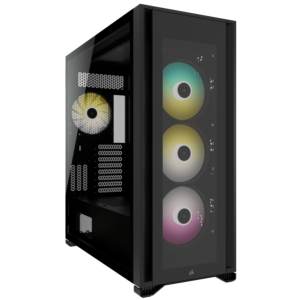 CARCASA CORSAIR Tower, ATX, „iCUE 7000X RGB”, fara sursa, sticla securizata, fan x 4, USB 3.0 x 4, USB 3.1 Type-C x 1, Jack 3.5 mm x 1, mesh pt. filtrare praf, negru, „CC-9011226-WW”