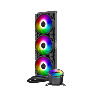 COOLER PCCOOLER, skt. universal, racire cu lichid, vent. 120 mm x 3, 2000 rpm, LED RGB”GI-CX360 ARGB” (include TV 10 lei)