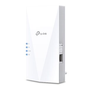 RANGE EXTENDER TP-LINK wireless AX1500, 1500Mbps, 1 port Gigabit, 2 antene interne, 2.4 / 5Ghz dual band, Wi-Fi 6, „RE500X” (include TV 1.75lei)