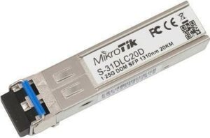MODUL SFP MIKROTIK, Single Mode, conector LC, pana la 20KM distanta „S-31DLC20D”