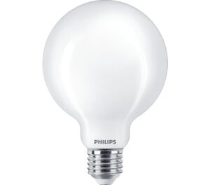 BEC LED Philips, soclu E27, putere 7W, forma sferic, lumina alb calda, alimentare 220 – 240 V, „000008718699764692” (include TV 0.60 lei)