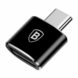 ADAPTOR Baseus Mini OTG, USB Type-C(T) to USB 2.0(M), corp metalic, negru „CATOTG-01”